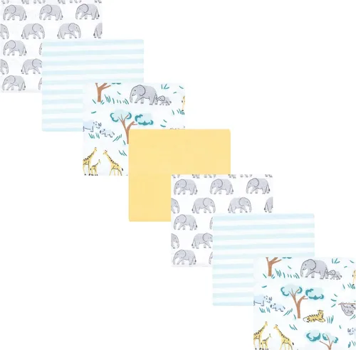 Vista 56 de Hudson Baby Unisex Baby Cotton Flannel Receiving Blankets Bundle, Neutral Woodland Pals, One Size (Pack of 2)
