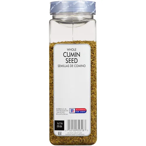 Vista 5 de McCormick Culinary Semilla de comino entera, 16 onzas, un recipiente de 16 onzas de semillas de comino a granel, ideal para platos indios