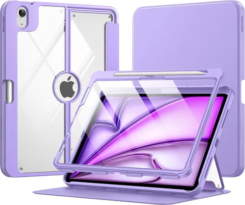 Vista 28 de MoKo Funda para iPad Air de 11 pulgadas 7ª/6ª generación M3/M2 2025/2024, iPad Air 5ª/4ª generación de 10.9 pulgadas 2022/2020 con soporte