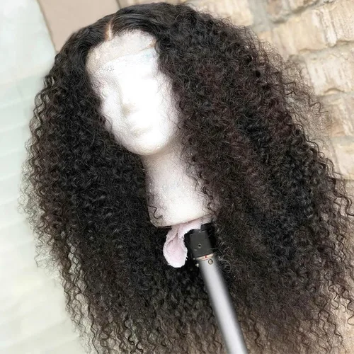 Vista 10 de Peluca de cabello humano rizado afro de 13 x 4 HD, pelucas de encaje frontal HD de 200 de densidad, sin pegamento, pelucas de cabello humano Natural