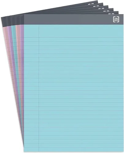 Vista 14 de TRU RED Staples TR57363 Bloc de notas, 8.5 x 11.75 pulgadas, rayas anchas, pasteles, 50 hojas/bloc