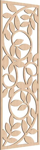 Vista 88 de 9 3/8"W x 24 3/8"H x 1/4"T Utica Decorativo Fretwork Madera Paneles de Pared, Abedul