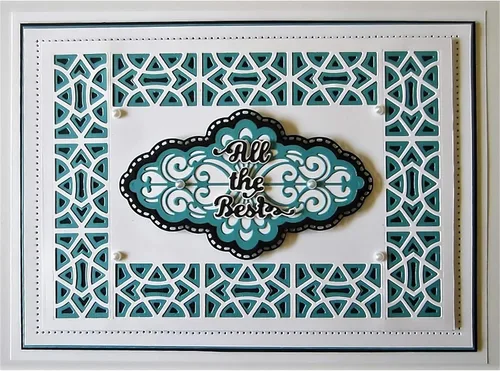 Vista 3 de All The Best Words Greetings - Troqueles de corte de metal para manualidades, álbumes de recortes, plantillas en relieve, álbum, tarjetas de regalo