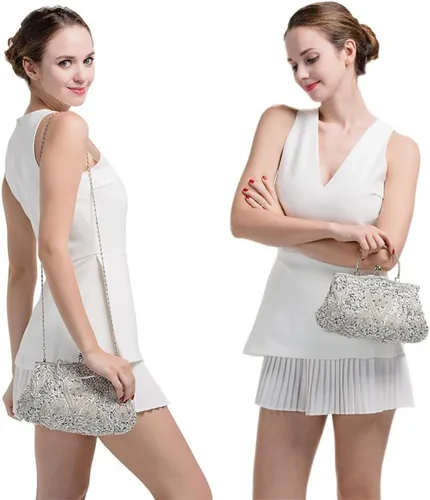 Vista 6 de Bolsos de noche de lentejuelas vintage de los años 20 para mujer