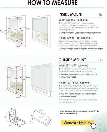 Vista 6 de Yoolax Persianas Inteligentes, Persianas Enrollables Motorizadas Matter Opacas Blackout Automáticas para Ventanas, Persianas Motorizadas Compatibles