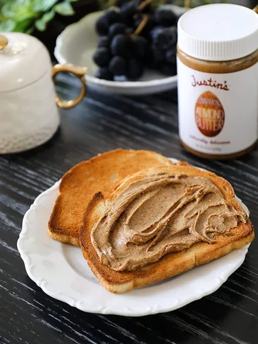 Vista 5 de Justin's Mantequilla de almendras y canela, sin revuelta, sin gluten, sin OMG, de origen responsable, tarro de 16 onzas (paquete de 6)