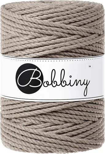 Vista 12 de Bobbiny Cordón de macramé XXL de 0.197 in y 3 capas (aguamarina), 108 yds/330 pies (100% algodón reciclado)