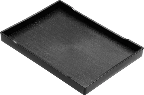 Vista 12 de PATIKIL Bandeja de comida rápida de 8 x 4, bandeja rectangular reutilizable reciclable multiusos para restaurante, cocina en casa, color negro