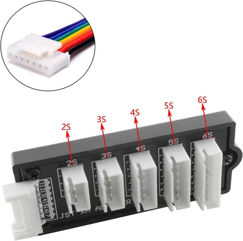 Vista 3 de DGZZI JST-XH LiPo Battery Charger Balance Tap Adapter Board 2S-6S