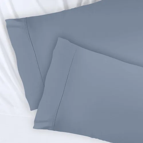 Vista 24 de Juego de cama de 5 piezas, 100% algodón egipcio de 600 hilos, fundas de almohada y sábana bajera con bolsillo extra profundo, ropa de cama suave
