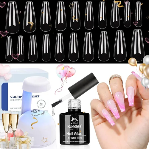 Vista 11 de Beetles - Kit de uñas de gel, puntas de uñas, juego de extensión de uñas