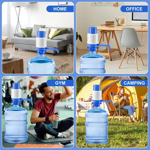 Vista 7 de Dispensador de agua manual para botella de 5 galones, dispensador de agua de 5 galones, ajuste seguro en las jarras superiores de la corona