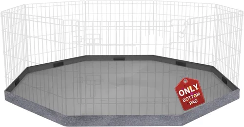 Vista 15 de PETIME - Corral plegable de metal para ejercicio de perros/Parque de juegos para cachorros con 8 paneles para interior/exterior, valla de patio