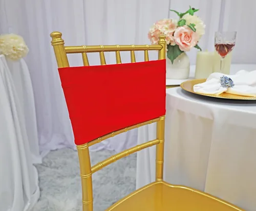 Vista 3 de (10 bandas elásticas de elastano de 7 x 13 pulgadas, de doble capa, lazos elásticos de licra para silla, lazos para bodas, fiestas, banquetes
