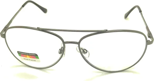 Vista 2 de Multi 3 Power Focus progresivo Aviator gafas de lectura ninguna línea clara lente piloto