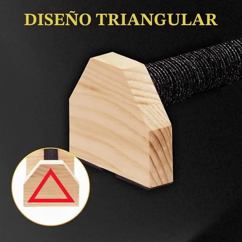 Vista 2 de Soporte de flexión, 2 barras de madera para flexiones, base antideslizante, equipo de entrenamiento en casa, paraletas de madera, soporte de mango