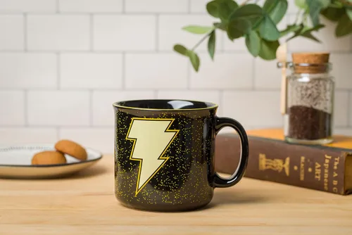 Vista 5 de Silver Buffalo - Taza de café de cerámica estilo cámper de Black Adam de DC Comics, 20 onzas