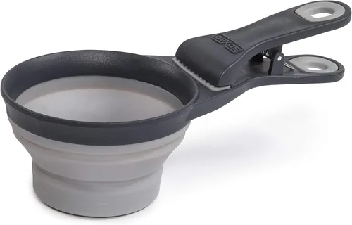 Vista 12 de Dexas Popware - Klip Scoop plegable para mascotas, diseño 3 en 1, conveniente taza medidora, recogedor de alimentos y clip para bolsa, cuchara