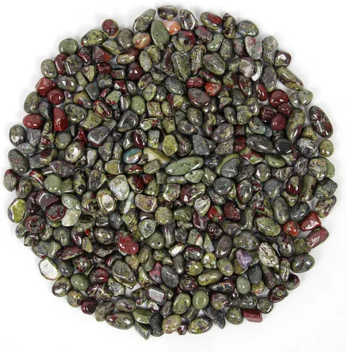 Vista 36 de Chips de cristal de amazonita natural triturado de 1.1 libras, chips de cristales curativos a granel, piedras preciosas de cristal triturado