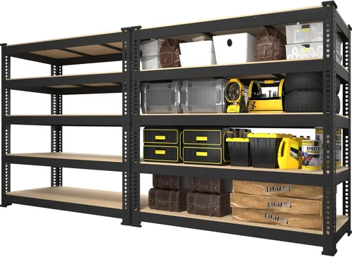 Vista 16 de PrimeZone Estantes de Almacenamiento de Servicio Pesado de 40" An x 20" Pr x 59" Al, Unidad de Estantería de Garaje Ajustable de 4 Niveles, Estante