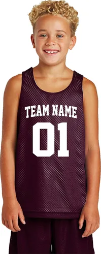 Vista 9 de Custom Basketball Jersey Youth Sizes Add Your Team, Name, & Number Unisex