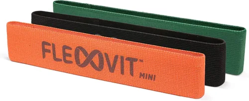 Vista 8 de FLEXVIT Mini banda, banda de resistencia de tela de grado profesional, comodidad superior y calidad para hacer ejercicio, juego de bandas