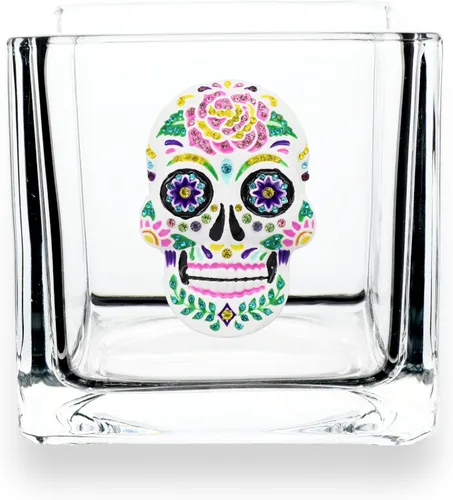 Vista 5 de THE QUEENS' JEWELS Aurora Borealis - Jarrón portavelas de 4 x 4 pulgadas, regalo único para mujeres, cumpleaños, lindo, divertido, cóctel, reina
