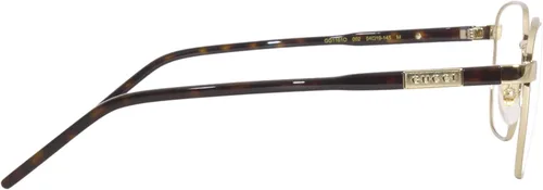 Vista 3 de Gucci GG1161O 002 - Lentes cuadrados dorados para hombre, Dorado Transparente Habana
