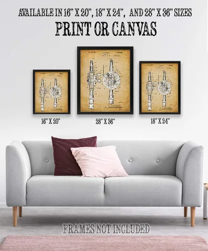 Vista 7 de Fishing Rod and Reel Patent Print - Great for Lake House Decor, Cabin and Beach Man Cave Sign, Fishing Wall Decor, Classic Gifts for Fisherman