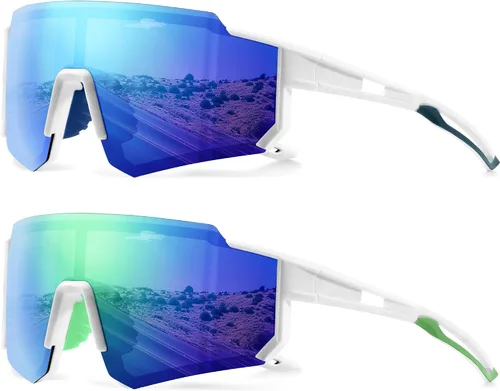 Vista 24 de Gafas de sol polarizadas deportivas para hombres y mujeres, gafas de sol para pesca, ciclismo, bicicleta de montaña, béisbol con protección UV