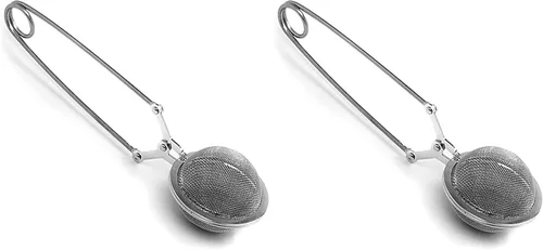 Vista 5 de Norpro Infusor de té de malla de acero inoxidable, 2 pulgadas, plateado