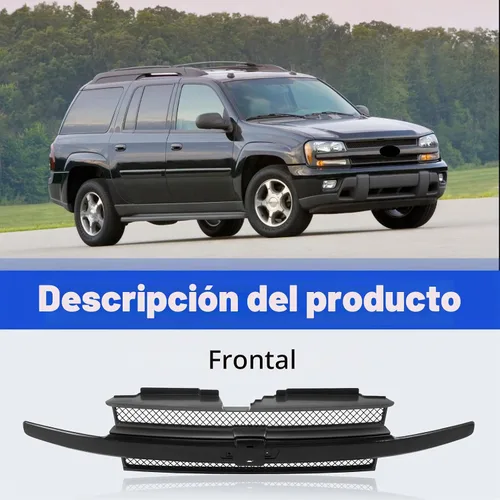Vista 3 de CarPartsDepot - Parrilla frontal para Chevy Trailblazer 02-05, color negro y gris