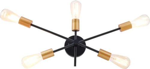 Vista 9 de Lámpara de pared moderna, luces de pared para sala de estar, luz de baño, luz industrial de tocador de baño, lámpara de montaje empotrado Sputnik