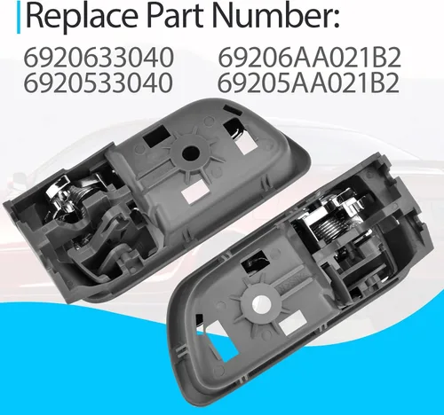 Vista 3 de Manijas de puerta interiores compatibles con Toyota Camry 2002-2006 Reemplazan 6920633040 69206AA021B2, delantera y trasera interior izquierdo