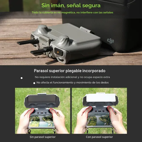 Vista 4 de Arzroic RC 2 - Kit de capucha protectora con cordón para el cuello para DJI Mini 5 Pro/Avata 360/Mini 4 Pro/Mavic 4 Pro/Flip/Air 3S/Air 3 Accesorios