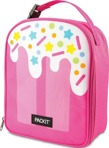 Vista 11 de PackIt® Lonchera Congelable Playtime, Dinosaurio, Construida con Tecnología ECOFREEZE®, Plegable, Reutilizable, Cierre con Cremallera con Asa