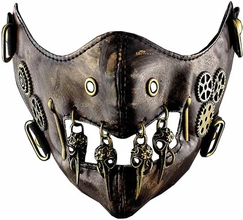 Vista 4 de SteamPunk - Máscara de engranajes vintage para hombre y mujer
