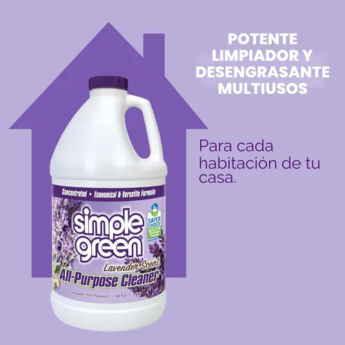 Vista 3 de Simple Green Limpiador Multiuso Concentrado Aroma a Lavanda 64 Fl Oz