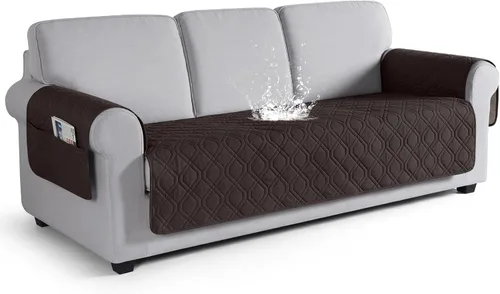 Vista 26 de VANSOFY Funda para Sofá, Fundas de Sofá Impermeables Lavables Forro Protector de Muebles Fundas de Asiento de Sofá Antideslizantes para Perros, Negro
