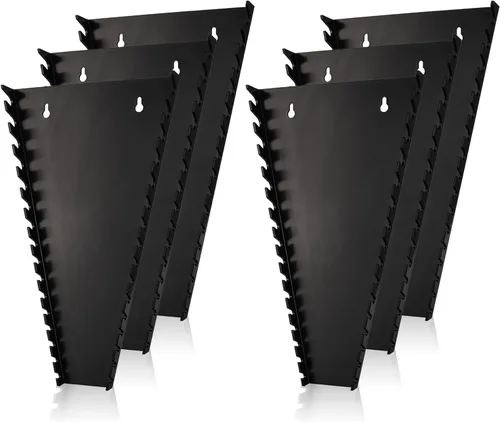 Vista 13 de ALOANES Organizador de llaves de plástico ABS de 64 ranuras, organizador de llaves colgantes estándar para caja de herramientas y pared, compatible