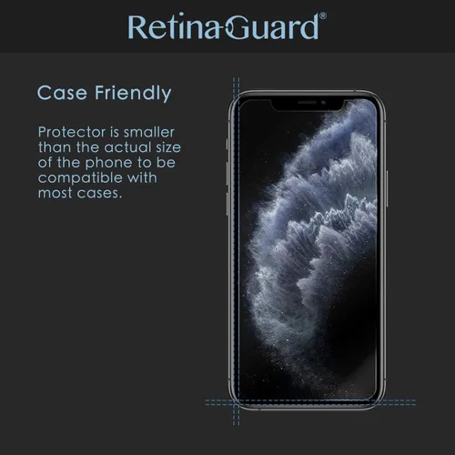 Vista 6 de Protector de pantalla de vidrio templado antiluz azul con iones plateados para iPhone 14 Pro Max, probado por SGS e Intertek, bloquea la luz azul