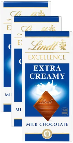 Vista 10 de Lindt EXCELLENCE Barra de caramelo de chocolate con leche extra cremosa, chocolate con leche, barra de 3.5 onzas