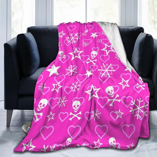 Vista 11 de Manta de Halloween de franela de forro polar suave, ligera, acogedora, cálida y linda, manta de felpa linda, manta para sala de estar, decoración