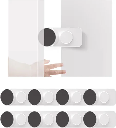 Vista 8 de CMINGJ Paquete de 4 topes de puerta ajustables para puerta, tope de puerta para puerta, protector de pellizco para dedos, tope de puerta giratorio