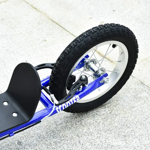 Vista 9 de Aosom Youth Scooter Kick Scooter for Kids 5+ with Adjustable Handlebar 16" Front and 12" Rear Dual Brakes Inflatable Wheels