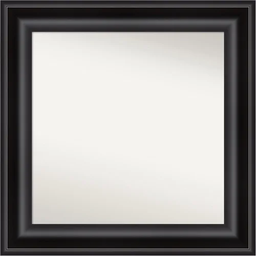 Vista 399 de Amanti Art Espejo personalizado, espejo de baño negro puente, espejo de pared o espejo de tocador de baño sobre el fregadero (26 x 26 pulgadas)