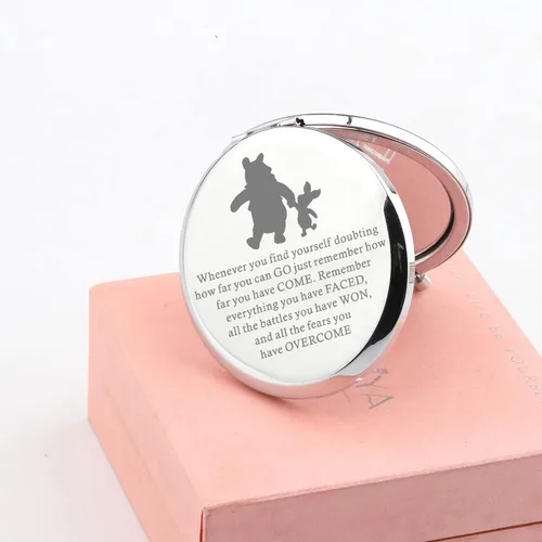 Vista 6 de Lywjyb Birdgot Regalo inspirado en la película, regalo inspirador para amigos, amistad, espejo de maquillaje, regalos para mejores amigas