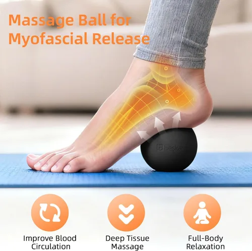 Vista 2 de Pelotas de lacrosse para masaje para liberación miofascial, terapia de puntos de activación y terapia de yoga, pelota de masaje para los pies