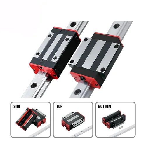 Vista 2 de Linear Guides 2Pcs HGR20 1000-2000mm + 4Pcs HGH20CA / HGW20CC Carriages for CNC Router 3D Printer(2 Rails 4 HGH20CA,1000mm)