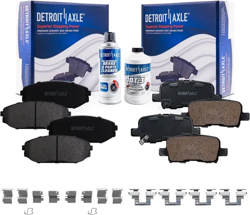 Vista 51 de Detroit Axle - Kit de freno delantero para Dodge Ram 1500 Durango Dakota Chrysler Aspen Dakota Driver Side Disco Freno Pinza de freno de cerámica